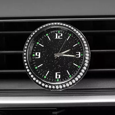 Car Clock Luminous Diamond Digital Quartz Watch Dash Mount Interior Accessories • $8.48