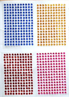 £0.99 • Buy  4mm Self Adhesive Diamante Sticky Crystals Stick On Rhinestone Gem Sticker