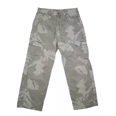 Vintage Wrangler Hero Camo Cargo Pants 32x29 Mens Forest Loose Baggy Y2K Skate • $19.99