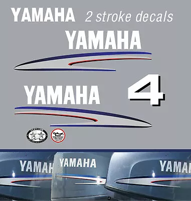 YAMAHA 4hp 2 Stroke Outboard Decals • $41.80