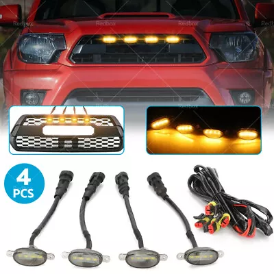 ​4PCS LED Lights Amber Front Grille Lighting Kit Raptor Style For Ford Ranger PX • $15.50