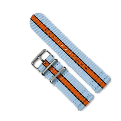 Two-Piece Smart Watch Gulf Racing Inspired Colors Strap Nylon Watch Band • $25.29