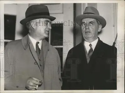 1938 Press Photo Charles Edison Admiral W.D. Leahy At White House - Nef56809 • $19.99