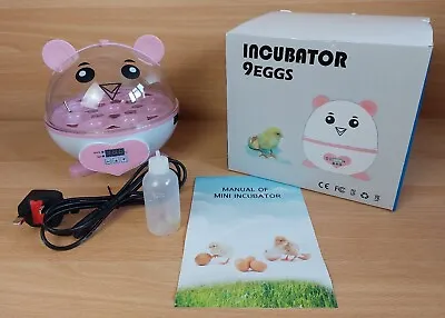 9 Egg Mini Incubator - Pink Children Homeschool Chicken Quail Manual Boxed • £29.95