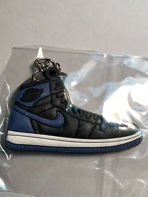 $4.99 • Buy Nike Air Jordan I 1 Retro High Royal Black Blue Og Yeezy Sneakers Shoes Keychain