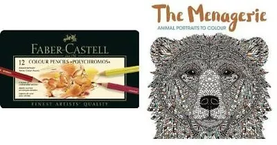 Faber Castell Polychromos Colour Pencils And The Menagerie Animal Portraits Col • £30.45