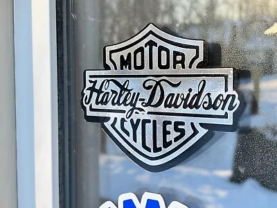 TWO Harley Davidson Vinyl Decals Small Sizes FREE Shipping! HD Chrome! • $17.99