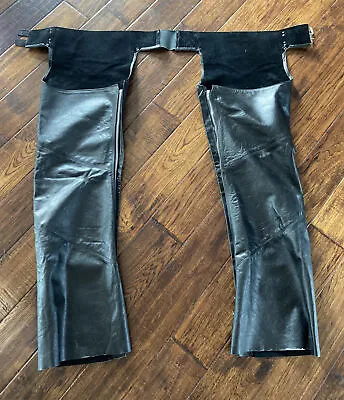 Vintage 80’s The Leather Works Harley Davidson Leather Chaps Men’s Size Medium • $99