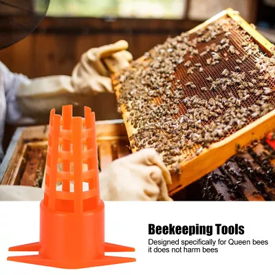 30pcs Plastic Bee Queen Cage Protective Cover Queen Rearing Cup Beekeeping AOS • $10.08