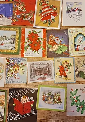 Lot Of 160 Vintage Used CHRISTMAS CARDS FROM 30'S To 50s  • $9.99