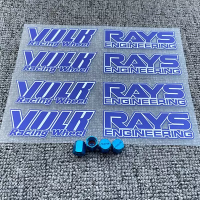 Jdm Blue Rays Volk Racing Te37sl Sticker Tire Valve Stem Caps Forged Aluminum • $24.50