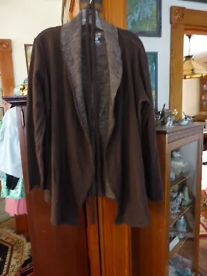 Mountain Hardware Saratin Wool Blend Cardigan Sweater Brown W/ Belt Size M • $15