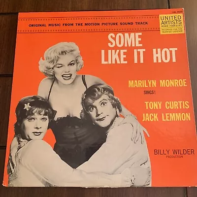 SOME LIKE IT HOT - Marilyn Monroe Soundtrack - UNITED ARTISTS LP UAL 4030 • $21