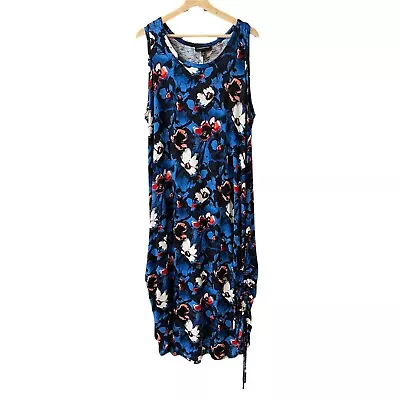 Lane Bryant Floral Tank Maxi Dress Size 18/20 Blue White Resort Wear • $24