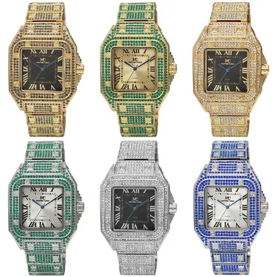 54mm Montres Carlo Men's Hip Hop Rapper Luxury 1.4k Stones Clubbing Wrist Watch  • $26.10