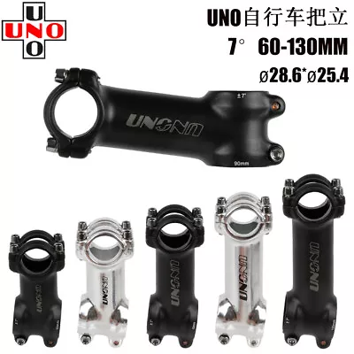 1PCS UNO Bicycle Stem Ultralight Bike Stem Racing 28.6*25.4  7degrees 60-130MM • $16.99