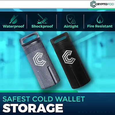 Fire Shock Resistant Waterproof Storage Case Trezor One T Ledger Nano S X Black • $89