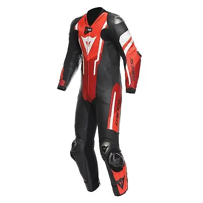 Suit Motorcycle Leather Dainese Misano 3 Perf. D-Air© 1PC Black Red • $2938.07