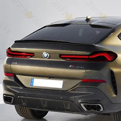 Fit 15-19 Bmw X6 F16 P-style Real Carbon Fiber Rear Trunk Lid Spoiler Wing • $124.24