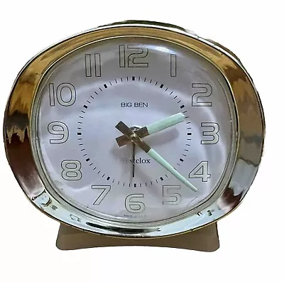 Vintage Big Ben Westclox White Face Works Alarm Clock Glow Hands • $34.92