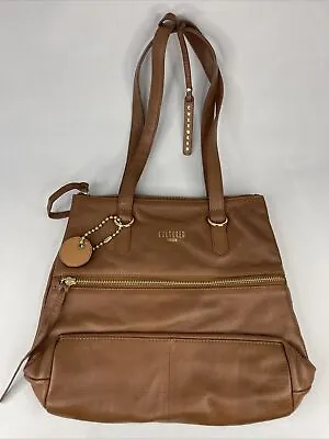 'Chesham' Dark Tan Leather Tote Bag • £15