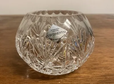 Edinburgh Crystal Continental Post Vase Bowl 10cm X 7.5cm • £5