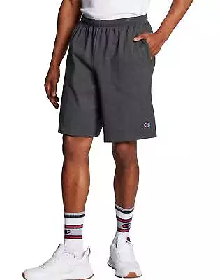 Champion Men's Shorts Pockets Authentic Cotton 9-Inch Gym Workout Warm Jersey • $15