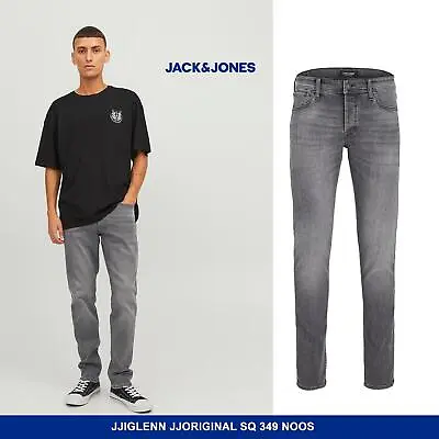 Jack & Jones Jeans 349 Glenn Original Slim Fit & Low Rise Denim For Men Black • £16.99