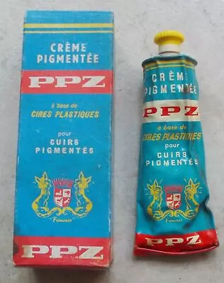 Shoe Polish Tube Cardboard Box PPZ France Cleaner 1950s Vintage Antique NOS • $17.93