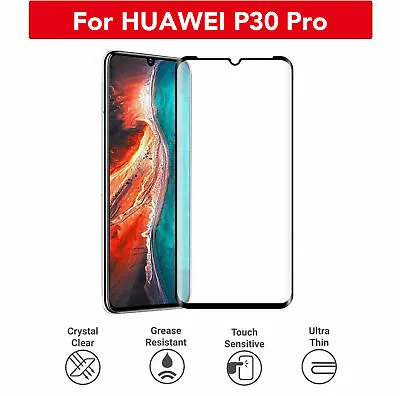 For HUAWEI P30/ P30 Pro/ P30 Lite Tempered Glass Full Screen Protector 3D Curved • £2.99