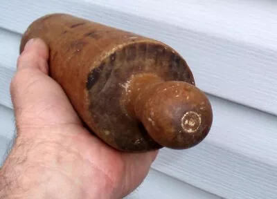 Maple ? Early Primitive Antique Turned Wood One Piece Rolling Pin Rustic Country • $25