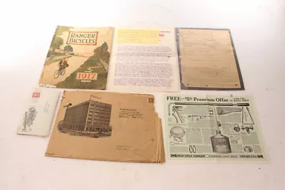 Amazing 1917 Mead Cycle Company Ranger Bicycle Catalog Brochures Letters & More • $110