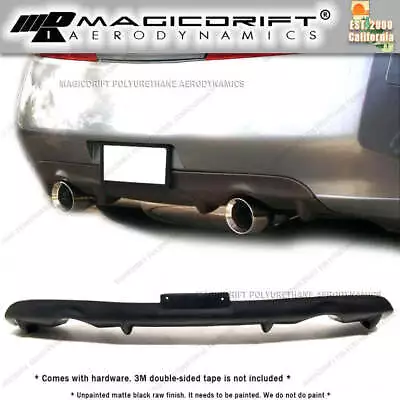 For 03-06 Infiniti G35 Coupes JDM Rear Bumper 2-Fin Lower Diffuser Lip Urethane • $77.98