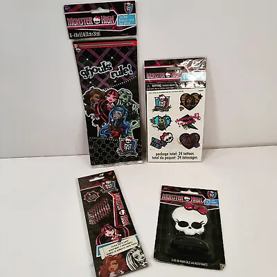 Unopened Lot Of MONSTER HIGH Stickers Tattoos Treat Bags & Birthday Candle • $20.49