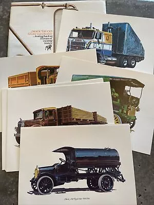 Vintage MACK TRUCK Anniversary Prints Set Of 12 Models Original Envelope • $37.98