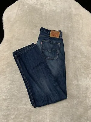 Levis 514 Slim Straight Fit Mens Blue Denim Jeans Size 32x32 Pants  • $19.99