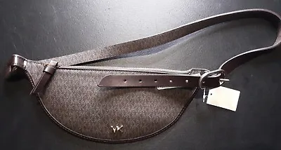 MICHAEL KORS Reversible Leather Slim Belt Bag /fanny Pack -Brown To Logo -L/XL • $39.99