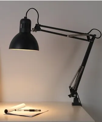 New IKEA BLACK TERTIAL Work Lamp Adjustable Arm Table  Desk Study Office Lamp • £25.66