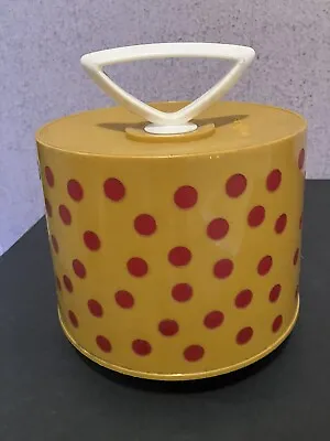 $50 • Buy RARE DISK-GO-CASE RED Polka Dot YELLOW 45RPM Record Carrying Case Holder + 50