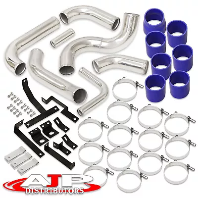 FMIC Intercooler Piping Kit Blue Silicone Couplers For 1993-1997 Mazda RX-7 FD3S • $64.99