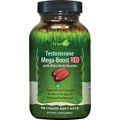 Irwin Naturals Testosterone Mega Boost Red 68 Sgels • $36.74