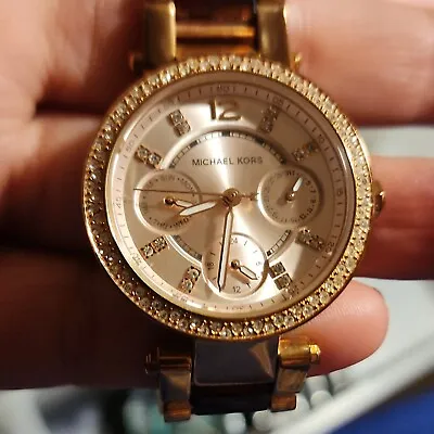 Michael Kors Parker Rose Gold Ladies  Chronograph Watch (MK5491) Small Wrist • $65