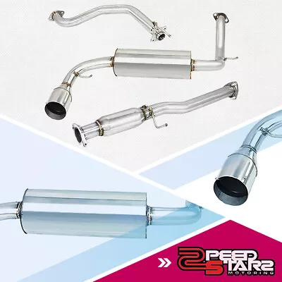 For Honda Crx/cr-x Stainless 2  Inlet Chrome Catback Exhaust Muffler 4.5  Tip • $161.98