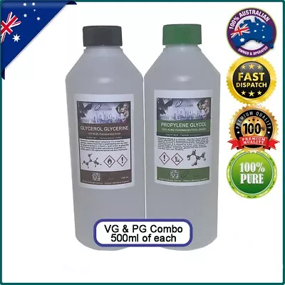 Vegetable Glycerine & Propylene Glycol | VG And PG Combo | 1 X 500ml Of Each • $24