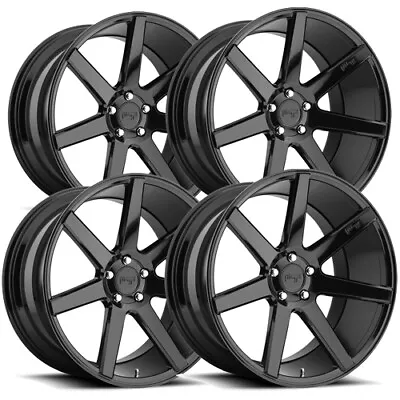 (Set Of 4) Staggered Niche M168 Verona 20  5x114.3 +35mm Gloss Black Wheels Rims • $1586