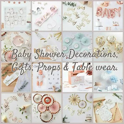 £21.95 • Buy Baby Shower Decorations Ginger Ray - Cannon, Bunting, Rose Gold & Gold & Ditsy