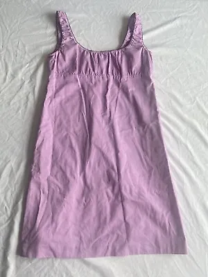 J Crew Lilac Purple 100% Cotton Milkmaid Dress Lace Trim Y2K Cottagecore Size 6 • $35