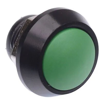£3.75 • Buy Green Button Black Momentary Vandal Resistant Push Button Switch 2A SPST