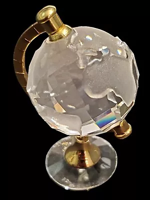Swarovski Crystal Memories Miniature World Globe Gold Plated • $28