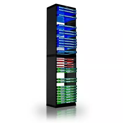 Black 36 Game Storage Tower For PS5 PS4 PS3 Xbox One Series S/X & Blu-Ray Discs • £23.99